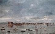 GUARDI, Francesco San Cristoforo, San Michele and Murano, Seen from the Fondamenta Nuove sh oil